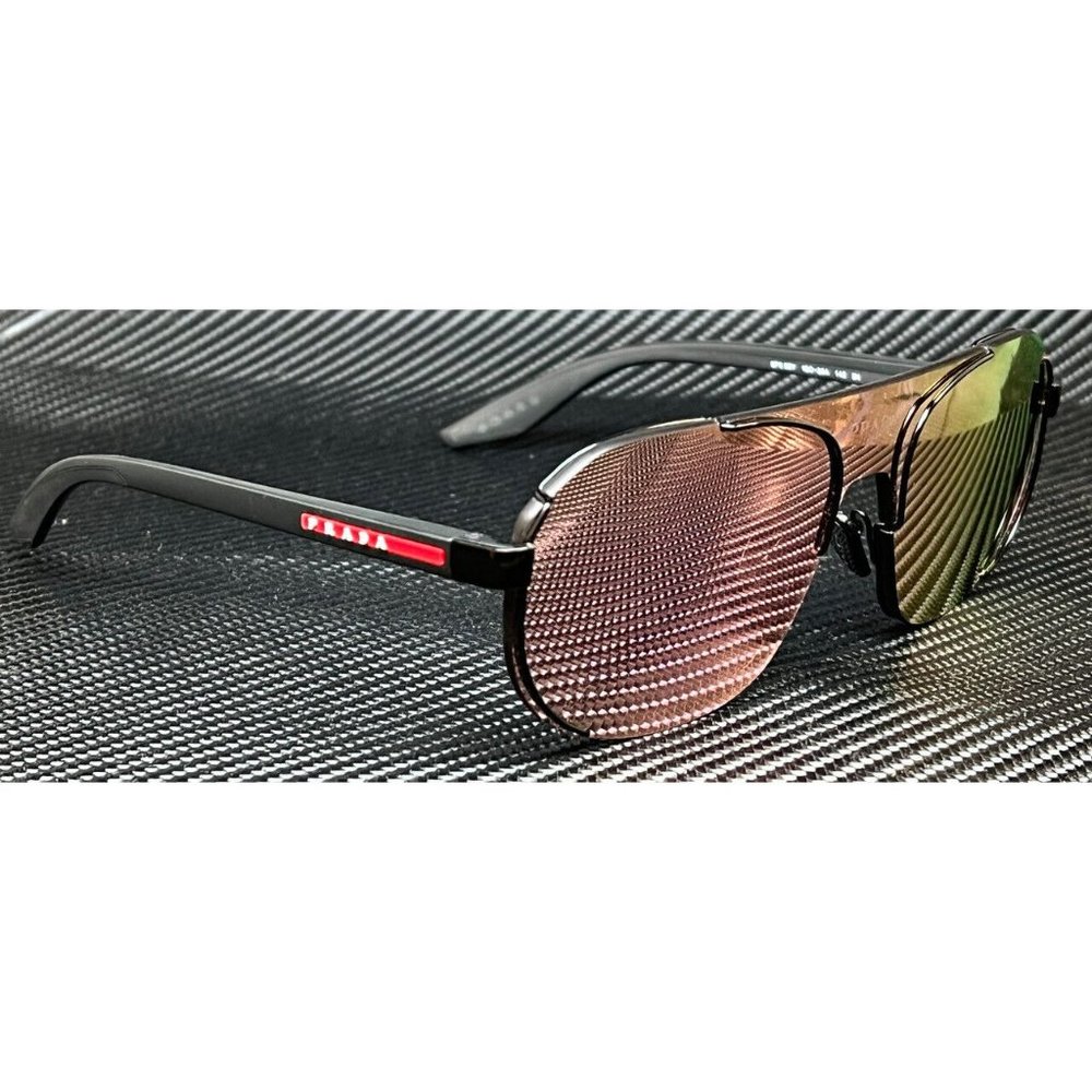 Prada Black Mirror 61mm Mens Sunglasses